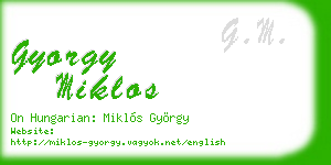 gyorgy miklos business card