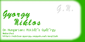 gyorgy miklos business card